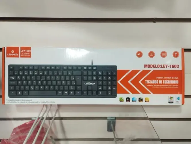 Teclado USB à Resistente a d?Água  LEY-1603 - Para Escritório e Uso Diário