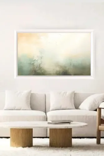Quadros abstratos neutros pintados à mão