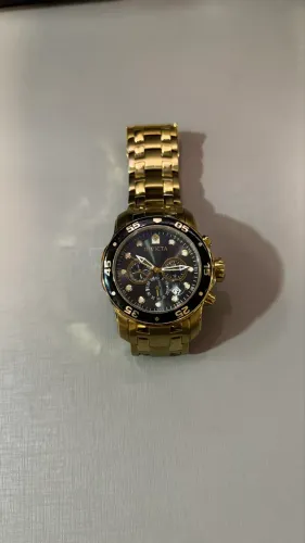 Invicta Pro Diver tritnite banhado a ouro 18k (original)