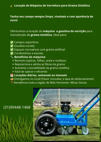 aluguel de maquina varredeira grama sinteticas 