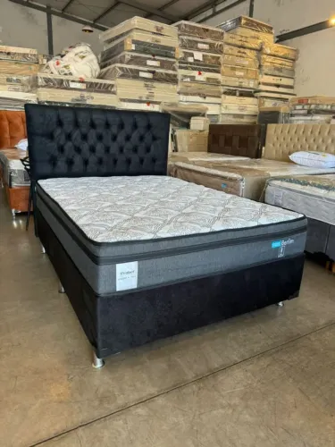 Conjunto de cama probel com colchão Berlim e cabeceira