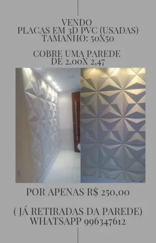 Placas 3D PVC para decoração