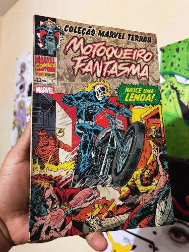 Motoqueiro Fantasma nasce uma lenda coleção Marvel terror 
