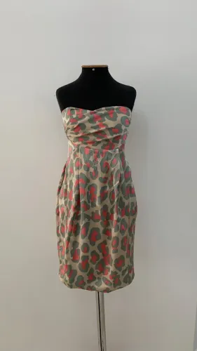 Vestido animal print seda | ANIMALE 36/38 (C-047)