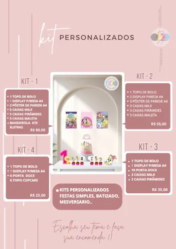 Caixinhas personalizadas /Topos de bolo personalizados para sua festa 