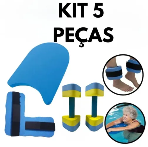 Kit Natação 5 Peças - Flutuadores para Treino hidroginástica