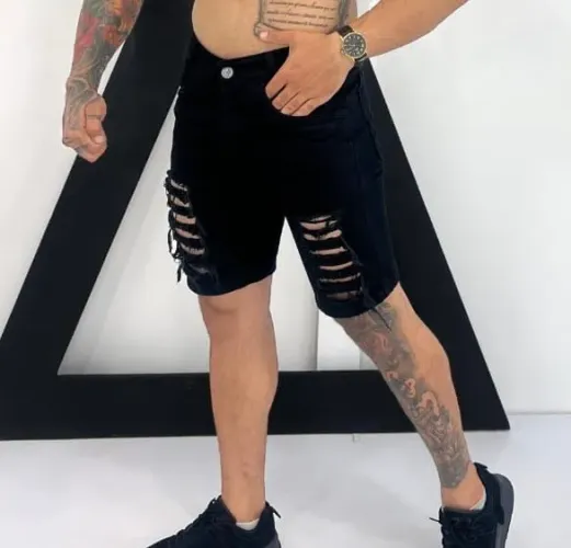 Bermuda jeans masculina
