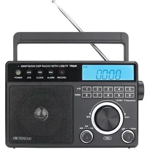 Rádio MW/FM/SW DSP com USB/TF TR629