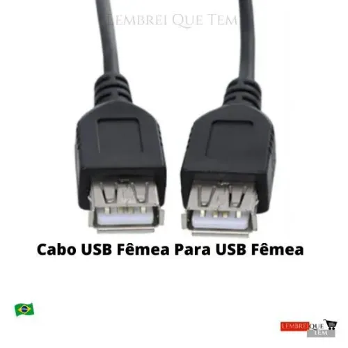 Cabo USB Fêmea para USB Fêmea 1.5 Metros Lelong