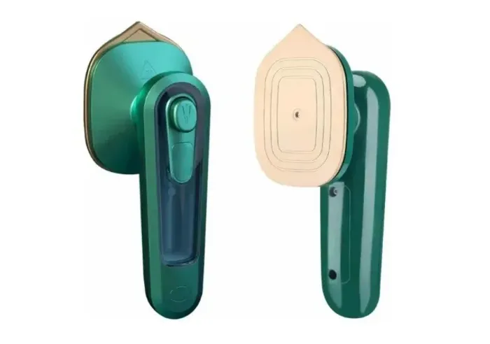 Mini Ferro De Passar Portátil Para Viagem Cabe Na Mala Roupa Cor Verde 110V/220V