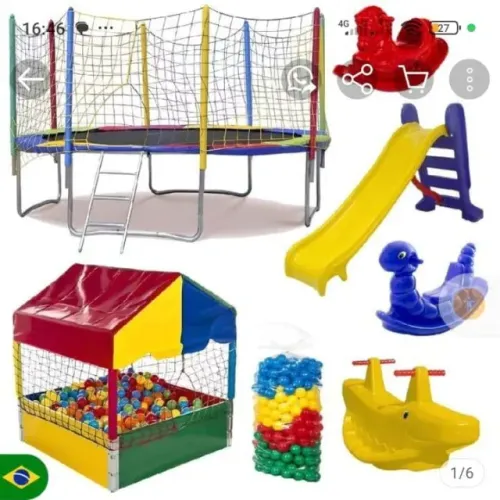 Cama elástica e outros