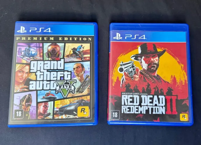 Jogos  Red Dead Redemption II e Grand Theft Auto V (GTA V) 