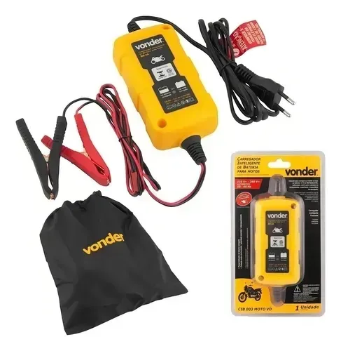 Carregador Inteligente Bateria Bivolt P/ Moto Cib003 Vonder