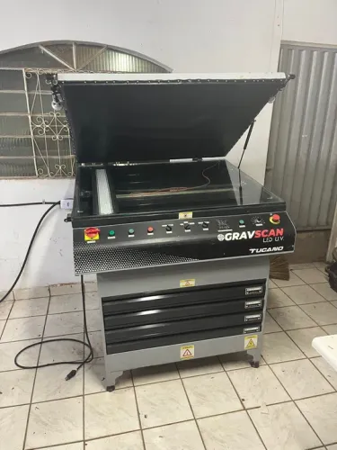 Gravadora de tela Gravscan 1,60 x 1,20 LED UV com estufa.