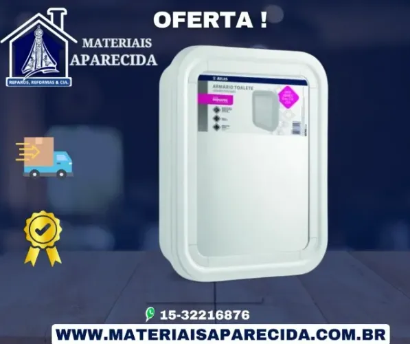 Armario Banheiro Branco 30X37X9CM Primafer - NOVO