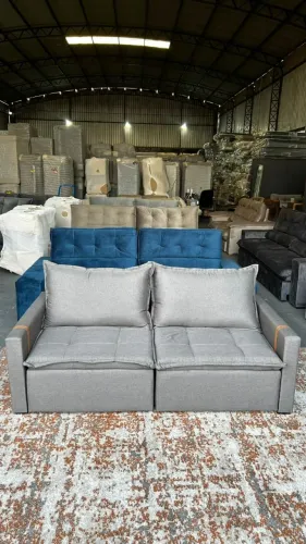 sofa retratil caixa zero em linho 