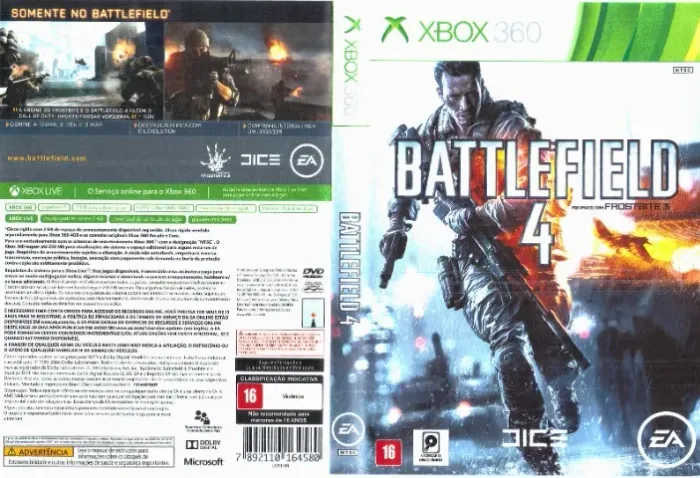 Jogo Xbox 360: Battlefield 4 + Filme Tropa de Elite (Original)