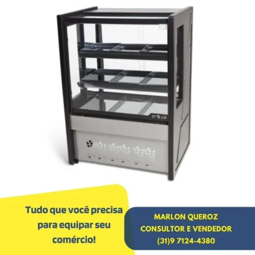 Balcão Estufa 0,80M Polar Preto Platinum 220V