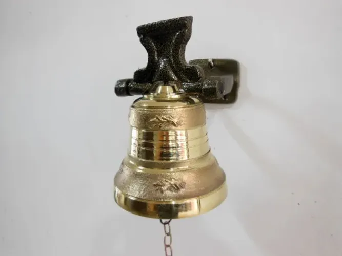 Sino em Bronze Maciço 2,5kg c/ Suporte Alumínio