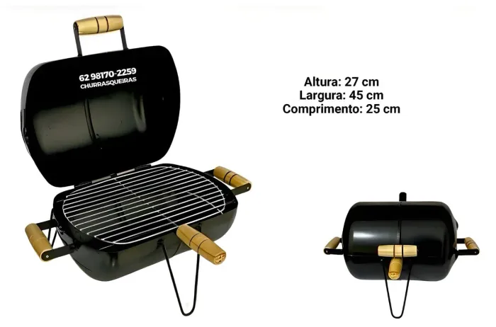 Churrasqueira a bafo Portátil - Ideal para seu churrasco!