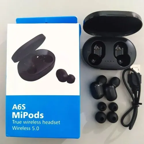 Fone de Ouvido Bluetooth sem fio Xiaomi MiPods A6S