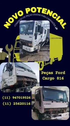 PEÇAS FORD CARGO 816 CAMBIO MOTOR DIFERENCIAL E CABINE