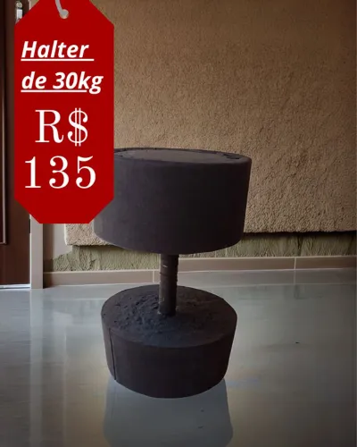 Halter 30kg - Academia e Exercícios em casa. Ideal para agachamento.