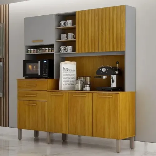 Armario Kit Cozinha 7 Portas 2 Gavetas 1.79M. Produto Novo Direto de Fábrica P/Sua Casa.