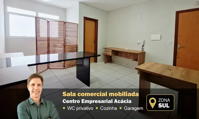 Vendo Sala Comercial Mobiliada em Excelente Localização na Zona Sul
