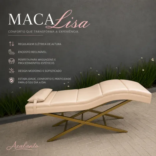 Maca Elétrica para Estética e Massagem | Regulagem de Altura + Massagem | Semi Nova