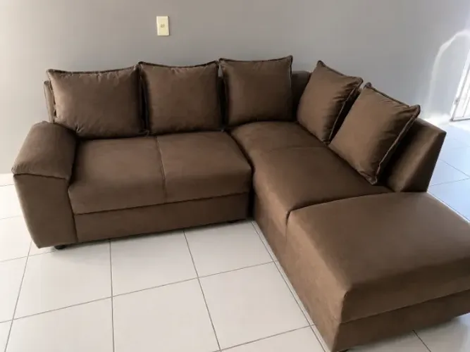 sofa L canto promocao semana cores entrega