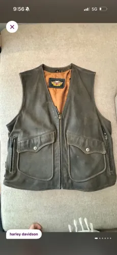 Colete couro Harley Davidson original GG