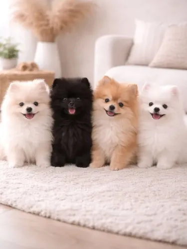 Spitz alemão pequeno pompom elétrico