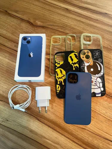 iPhone 13 128GB Azul - Caixa + Capinha Original MagSafe