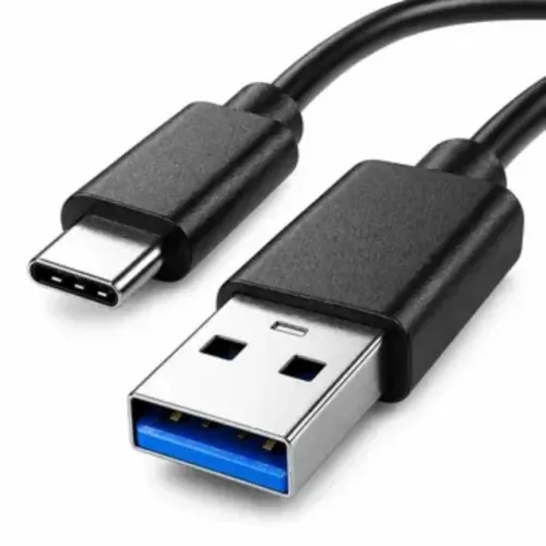 Cabo USB Tipo C 1 Metro Alta Velocidade Android e IOS Preto
