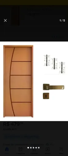 Porta de madeira 210x90 / completa com batente / entrada Esquerda 