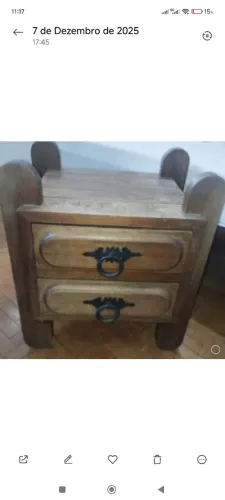 Criado Mudo Antigo Madeira Maciça