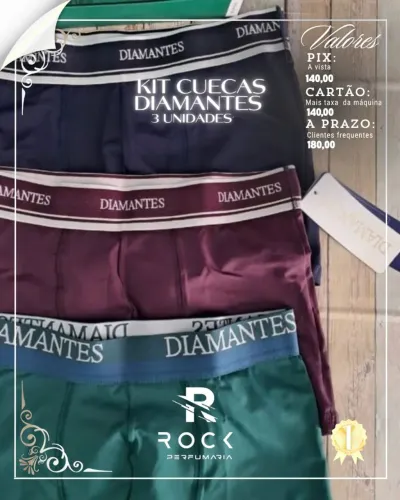Kit cuecas da diamantes