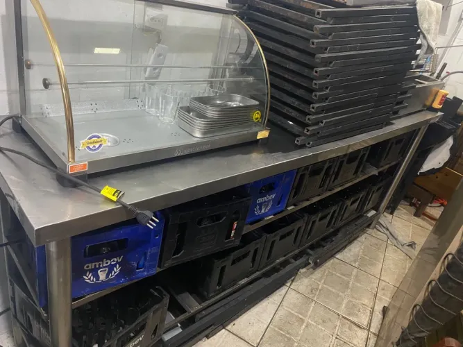 Mesa industrial de Inox Comprimento 2.30x92altura