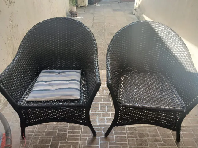 Conjunto de Terraço em material tramado