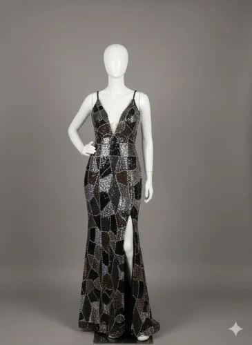 Vestido de pedraria, baile de gala 