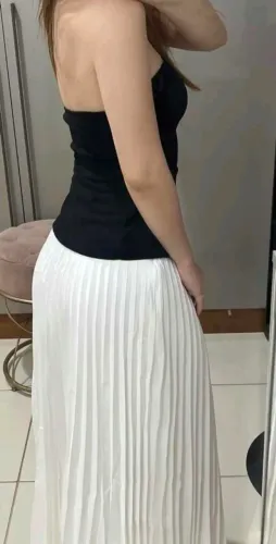 Conjunto Feminino Preto Old Money ? Top + Saia Plissada | Novo Nunca Usado