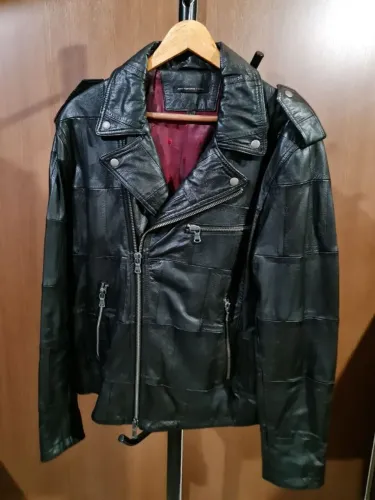 JAQUETA MASCULINA DE COURO LEGÍTIMO JOHN VARVATOS