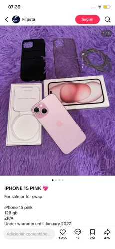 iPhone 15 (Usado,Semi Novo)