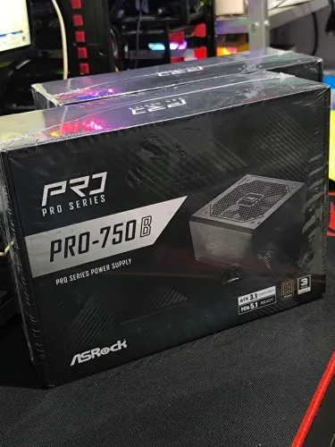 Fonte asrock pro 750w 80 plus PFC ativo 