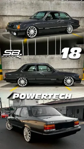 Rodas aro 18 Chevrolet Chevette Powertec Prata 4x100 novas