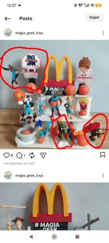 Bonecos MC Donalds variados