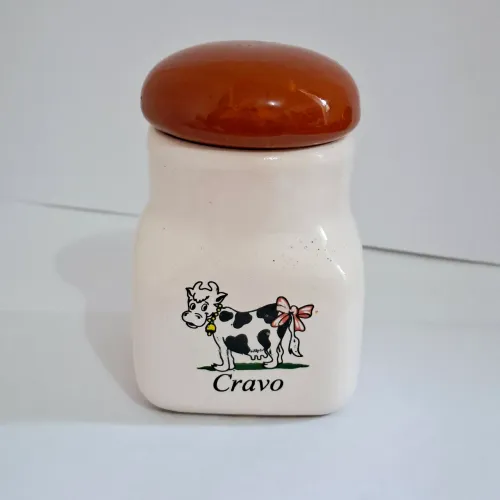 Pote de Cerâmica Vintage da Vaquinha Todo mundo já teve em casa! Nostalgia Antiga