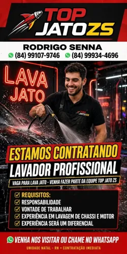 Vagas para pessoas com experiência em lava jato