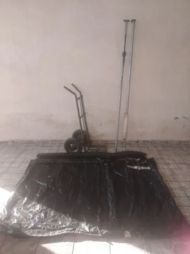 Kit - Divisória para Baú Frigorífico + carrinho de carga + trava pallet 